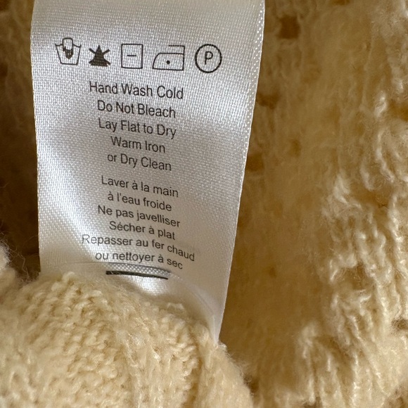 Heartloom Cream Crochet Knit Cardigan Top | Floral Detail | Size S - Picture 6 of 6